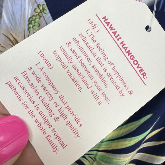 Hawaii Hangover Spaghetti Strap Jumpsuit Size Medium Blue Floral Rayon NEW - Picture 6 of 14